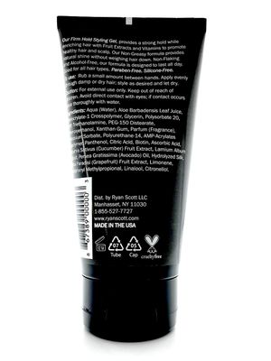 Ryan Scott Non-Flaking Alcohol-Free Styling Gel provides a Firm Hold with Natural Shine. Aloe, Cucumber, Grapefruit Fragrance, 5.1 fl. oz.