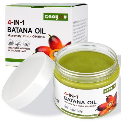 Raw Batana Oil for Hair Growth 4-in-1 Batana Oil with Rosemary, Castor Oil and Biotin for Reduce Hair Loss, Scalp Care, Repair Damaged Hair