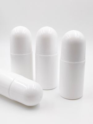 YYNGJCK 4Packs 1.7oz 50mL Roll-on Bottles Empty Refillable Roller White Plastic Anti-perspirant Roller Ball Perfume Bottles for DIY Deodorants, Essential Oils, and Fragrances