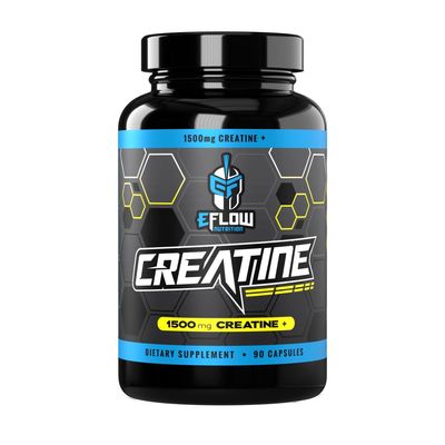 eFlow Creatine Capsules, HCL Creatine Pills - Creatine Supplement for Men Women, Muscle Builder, Endurance, Strength, with AstraGin and Senactiv (1500mg, 90 Capsules)