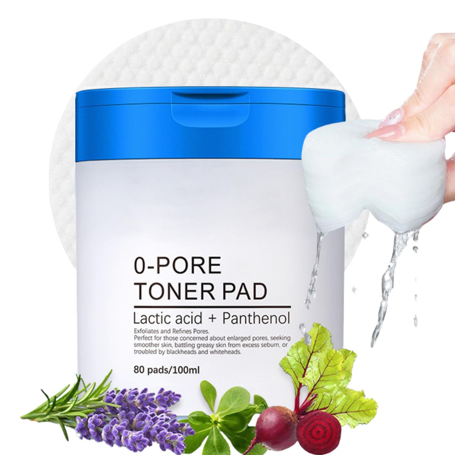 Zero Pore Pads Korean Skin Care - Facial Toner Pads for Exfoliation Care - Gentle Exfoliating Pad for Face With 4.5 AHA 0.45 BHA, Pore Minimizer (80 Piece)