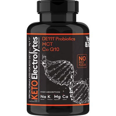 120 MCT Keto Electrolytes Pills 150 mg Magnesium Probiotics Co Q 10 Potassium Sodium Chloride Calcium Zinc D3 Vitamin Premium Grade Salt Supplement Designed for Low Carbs Keto Diets