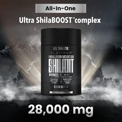 28000 mg, 23-in-1, Himalayan Shilajit for Men, Ashwagandha Gummies Platinum, Irish Sea Moss Gel, Black Seed Oil, Manuka Honey medical grade, Tongkat Ali, Rhodiola Rosea Supplement, No Sugar, Lab Test