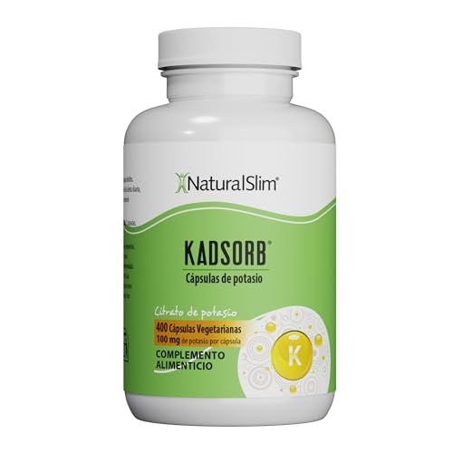 NaturalSlim Natural Potassium Citrate Gluconate 99 mg - Kadsorb Supports Electrolyte Balance Normal pH - Absorbable Potassium Supplements with Essential Minerals - Non GMO 400 Capsules 1 Pack