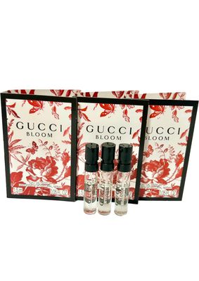 Gucci Bloom Sample Perfume Women EDP Spray 1.5 ml 0.05 oz - set of 3