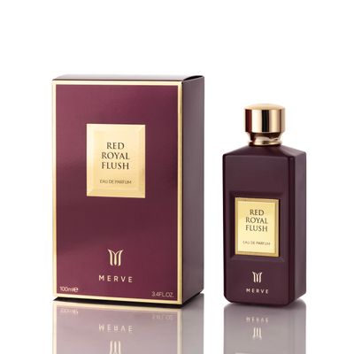 Merve Red Royal Flush Premium Long Lasting Fragrance Luxury Scent For Unisex Herbal, Oud, Woody