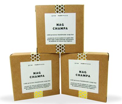 Missam Cold Processed Handmade Soaps in Unisex Fragrances, 3 Pack Full Size Bars, Made in USA (Nag Champa)