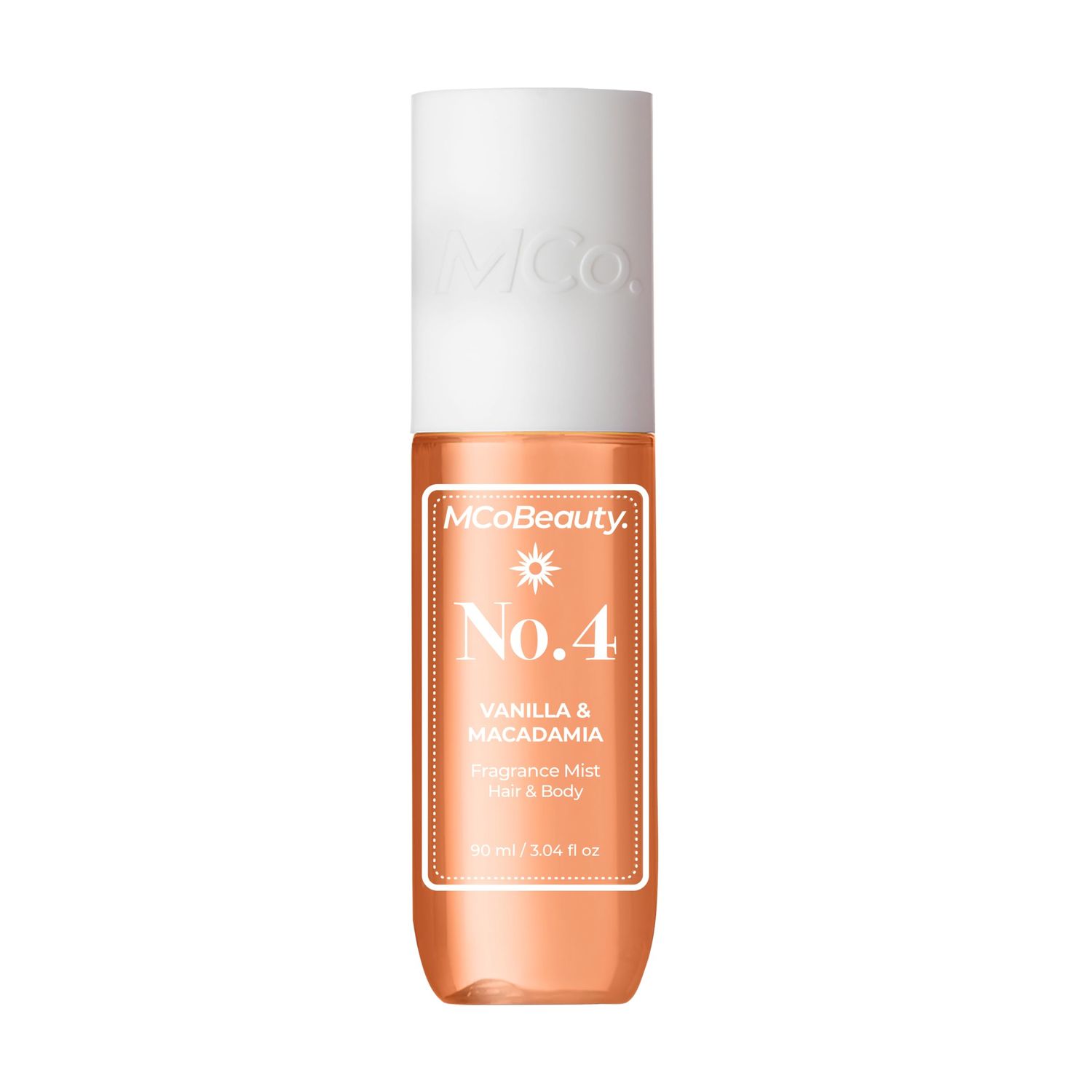 MCoBeauty Fragrance Mist No. 4, Vanilla Macadamia Scent, Lightly Decadent Scent for Day or Night, Like a Freshly Baked Cookie, Vegan, Cruelty Free