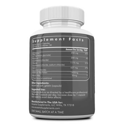 Ancestral Supplements Minerals Electrolytes with Magnesium, Potassium, Sodium, Supports Optimal Hydration, Immune Health, Athletic Performance, Digestion, and Remineralization, 180 Capsules