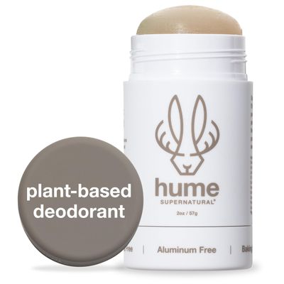 Hume Supernatural Aluminum Free Deodorant for Women Men - Safe for Sensitive Skin - Probiotic, and Plant-Based - Long-Lasting Moisture Absorbing - Clean and Effective, Fragrance Free - 1-Pack