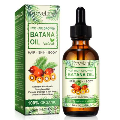 Batana Oil for Hair Growth, 100 Pure Organic Cold Press Batana Oil from Honduras, Thicker Stronger Hair, Eliminate Split Ends, Prevent Hair Loss, Nourishes Scalp Hair and Skin (60ml) (1)