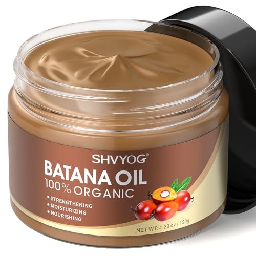 Batana Oil for Hair Growth, 100 Raw Batana Oil for Hair Loss, Natural Organic Batana Oil for Dry, Damaged Hair, Eliminates Split Ends, Enhances Thickness Increases Shine- 4.23 Oz