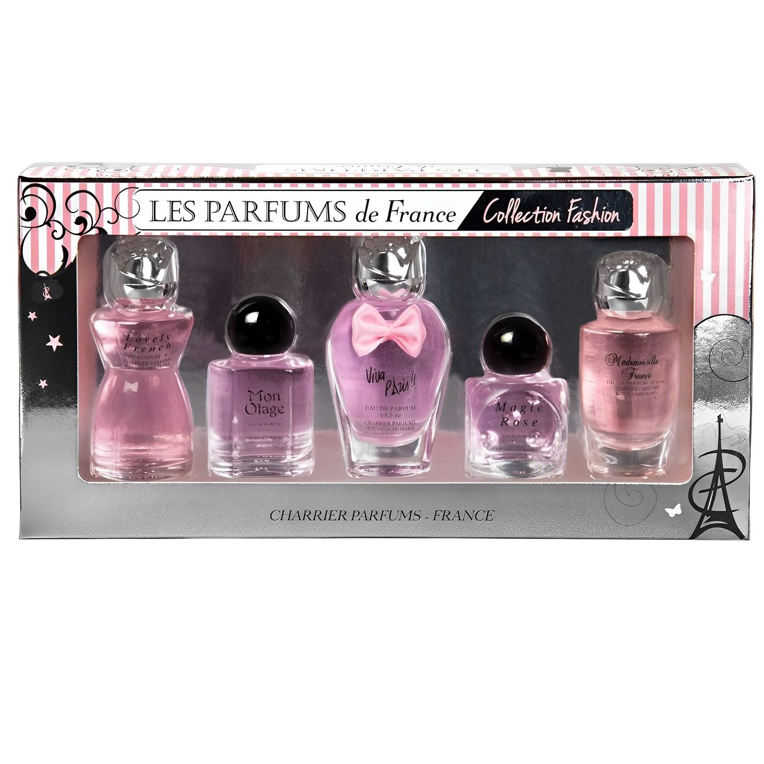 Charrier Parfums - 5 Eaux de Parfum Gift Set - &#39;Collection Fashion&#39; - 49.7 ml - Made in Provence, France