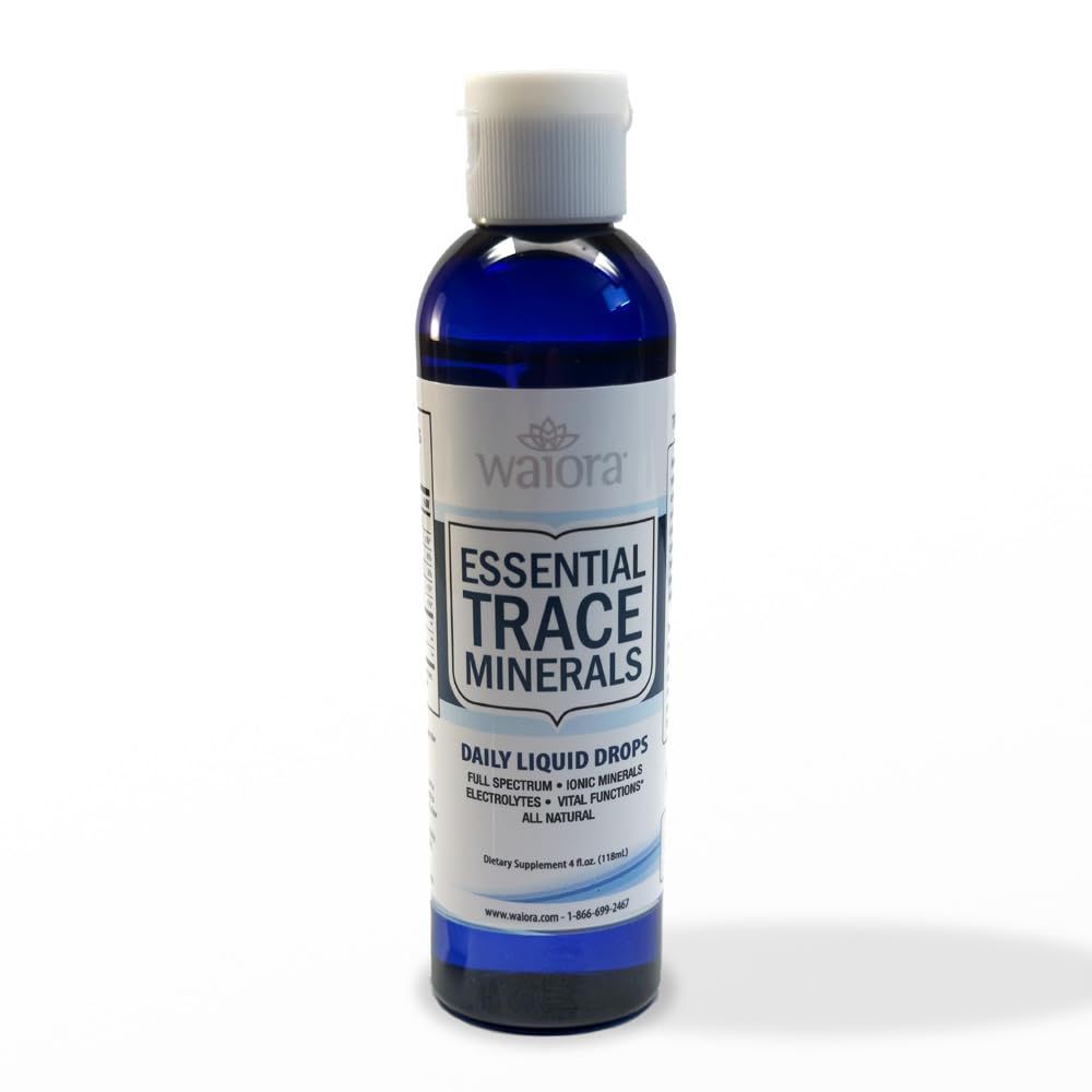 Waiora Essential Trace Minerals Help Replenish LostDepleted Mineral 60 Ionic Trace Minerals Support Bodys Vital Functions, pH Balance Plus Electrolytes for Hydration (1 Bott 48 serv)