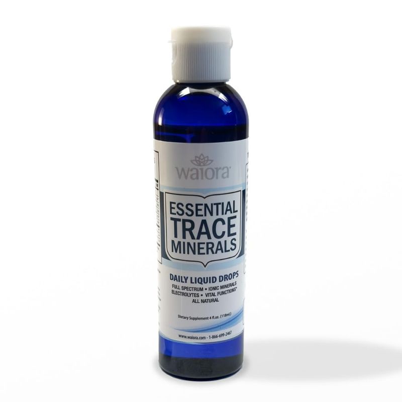 Waiora Essential Trace Minerals Help Replenish LostDepleted Mineral 60 Ionic Trace Minerals Support Bodys Vital Functions, pH Balance Plus Electrolytes for Hydration (1 Bott 48 serv)