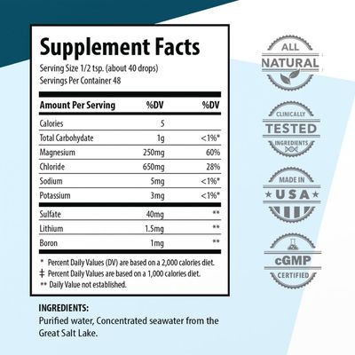 Waiora Essential Trace Minerals Help Replenish LostDepleted Mineral 60 Ionic Trace Minerals Support Bodys Vital Functions, pH Balance Plus Electrolytes for Hydration (1 Bott 48 serv)