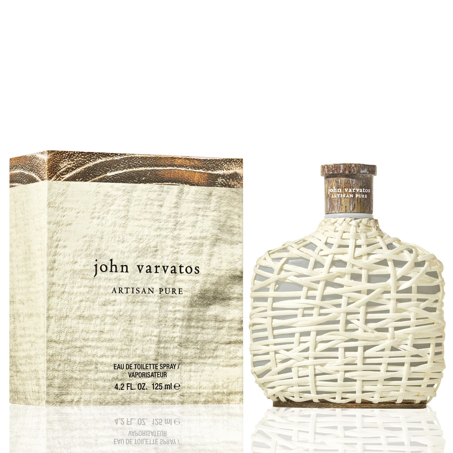 John Varvatos Men&#39;s Cologne, Artisan Pure Eau de Toilette EDT Spray, Citrus Woody Scent with Notes of Petitgrain, Orris Absolute Mexican Primavera Wood, 4.2 fl oz