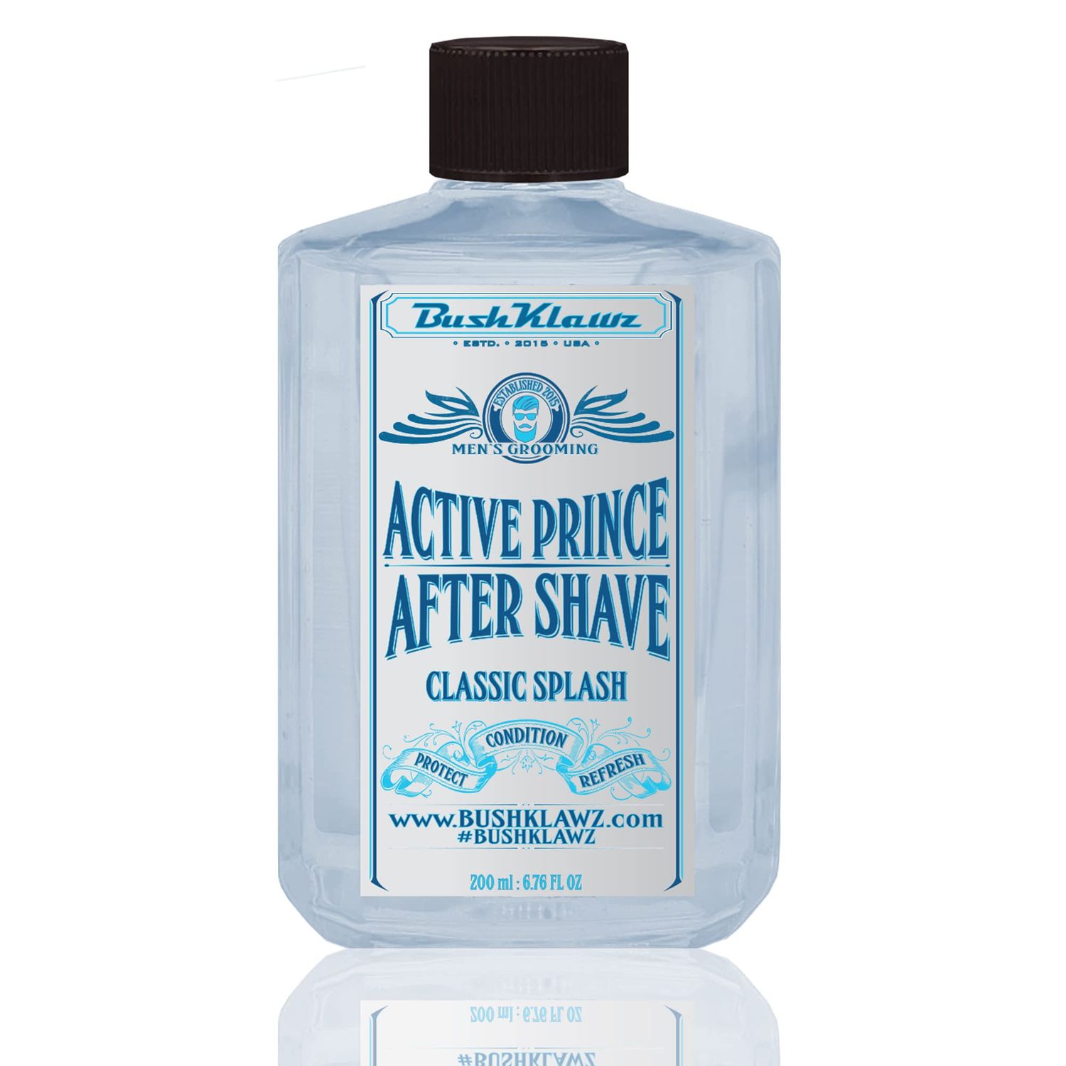 BushKlawz Classic Refreshing Cooling Soothing Barbershop After Shave Lotion Balm Toner Splash Active Prince Satisfy all Types of Viking Cannon Black Prime AfterShave Tonic Cologne