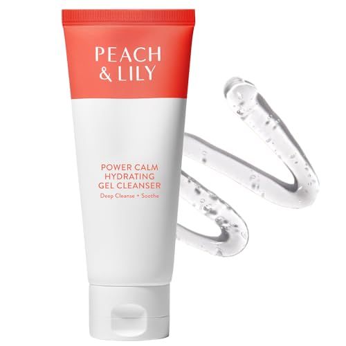 Peach Lily - Power Calm Hydrating Gel Cleanser - Korean Skincare Face Wash - Dry, Normal, Oily Skin - Vegan, Gluten Free, Fragrance Free, Never Tested on Animals - Travel Size - 100 ML, 3.38 FL OZ