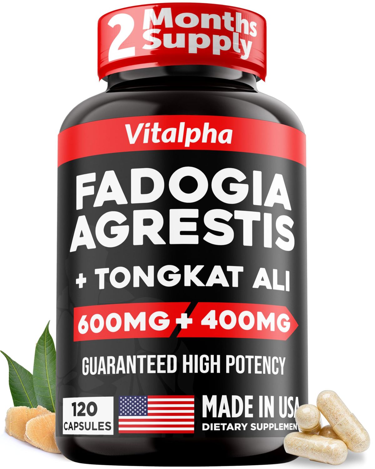 Ultra Concentrated 86,000mg Fadogia Agrestis Tongkat Ali Blend - 2001 Tongkat Ali 101 Fadogia Agrestis Bioperine - Maximum Strength Blend for Athletic Performance Muscle Mass - 120 V-Caps