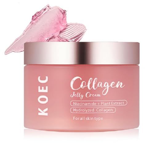 MULPG Collagen Jelly Cream,Contains Niacinamide Freeze Dried Hydrolyzed Collagen Face Cream,Reduce Fine Lines Dullness,Skin Care For All Skin Types(3.38 fl.oz)
