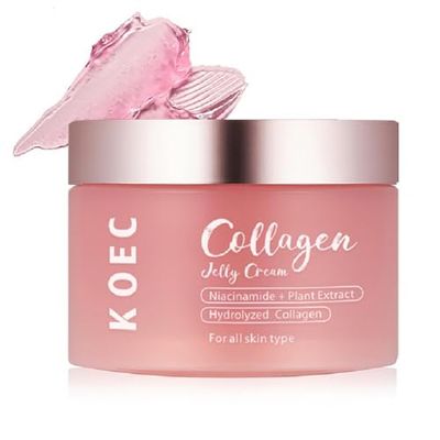 MULPG Collagen Jelly Cream,Contains Niacinamide Freeze Dried Hydrolyzed Collagen Face Cream,Reduce Fine Lines Dullness,Skin Care For All Skin Types(3.38 fl.oz)