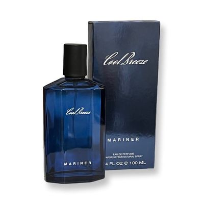 United Scents Cool Breeze MARINER Eau de Parfum for Men 3.4 Fl Oz Notes of Seawater, Spicy Rosemary and Fresh Mint