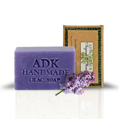 Adirondack Fragrance Flavor Farm ADK Natural Lilac Soap Bar 16 oz., Handmade Vegan Olive Oil Body Soap for Dry and Sensitive Skin, Moisturising for Men, Women Babies