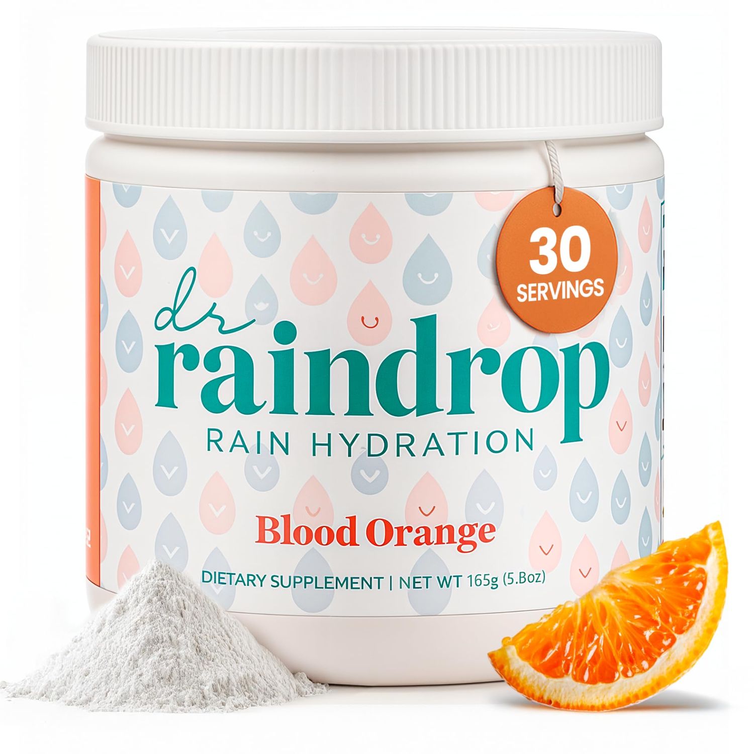 Electrolytes Powder, Blood Orange Flavor- No Added Sugar Hydration Drink Mix- GMO Free with Potassium Citrate- Sports hydration