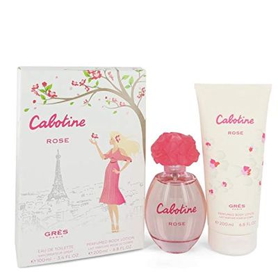 Gres Parfum Cabotine Rose Duo 200ml Body Lotion and EDT for Women Gift Set 100 ml