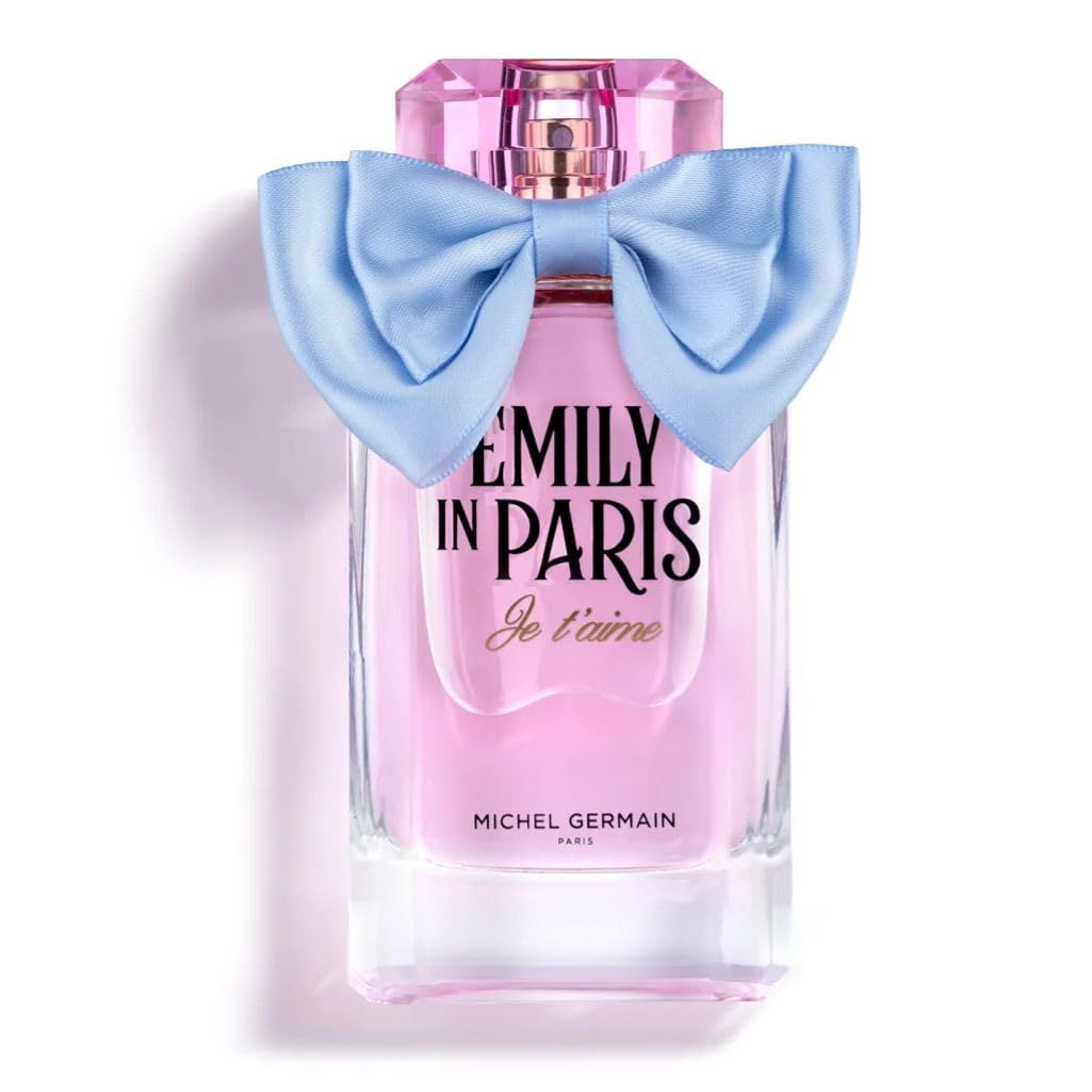 Michel Germain Emily in Paris Je T&#39;aime Eau de Parfum Women&#39;s Fragrance Spray, Floriental Woody Scent, Top Notes of Pink Pepper, Raspberry, Seductive Sophisticated Perfume Gift for Women, 3.4 Fl Oz
