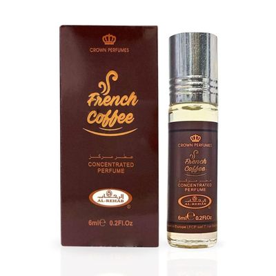 Al-Rehab French Coffee Premium Arabian Perfume Oils for Women 6ML (0.2OZ) - Long Lasting Concentrated Perfume Oil with Rich, Alluring Women&#39;s Fragrance - Ideal For Daily Wear Or Special Occasions