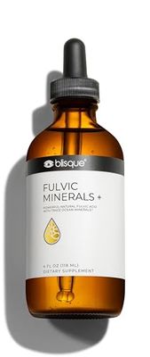 Blisque - Natural Trace Mineral Drops Supplement with Fulvic Acid and Humic Acid for Detox, Cleanse, Immune Support, Brain Booster, Alkaline Hydration, and Energy Contains Electrolytes 4 Ounce