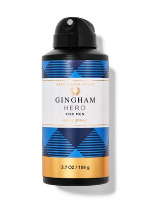 Bath and Body Works Bourbon Men&#39;s Deodorizing Body Spray 3.7 Ounce (GIngham Hero)