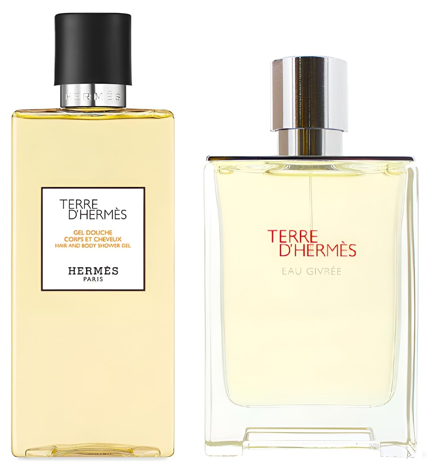 Hermes Terre D&#39;hermes 2-Piece Gift Set, (3.4 Oz Eau Givree Eau De Parfum Spray 2.7 Oz Terre D&#39;hermes Hair and Body Shower Gel)
