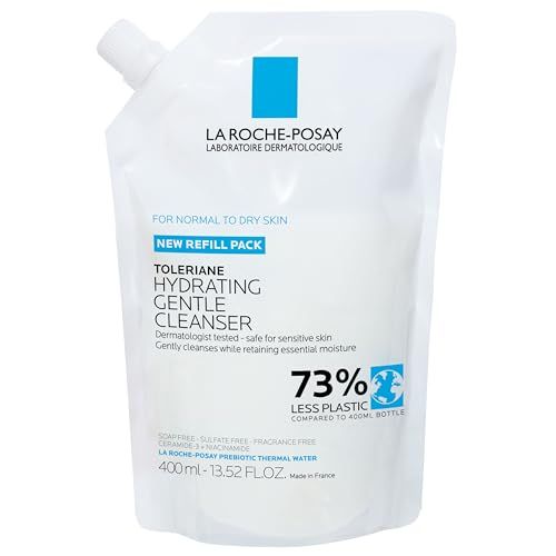 La Roche-Posay Toleriane Hydrating Gentle Face Cleanser, Hydrating Facial Cleanser With Niacinamide Ceramides, Daily Face Wash For Dry Skin To Normal Skin, Sensitive Skin Tested, Fragrance Free