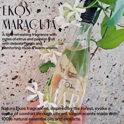 natura Ekos Maracuj Frescor Eau de Toilette For Women - Long Lasting Fragrance Notes of Passion Fruit, Bergamot, Florals, Musk Sandalwood - Tropical Citrus Woodsy Womens Perfume 150 ml