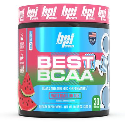 BPI Sports Best BCAA - BCAA Powder Post Workout Sports Drink with Branched Chain Amino Acids for Hydration Recovery, for Men Women - Watermelon Ice - 30 Servings