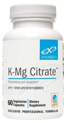 XYMOGEN K-Mg Citrate - Potassium Magnesium Supplement - Magnesium Citrate Potassium Citrate Supplement for Kidney Support and Healthy Cell Function - Electrolytes Supplement (60 Capsules)