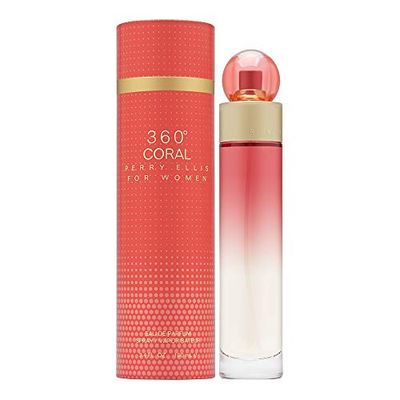 Perry Ellis 360 Coral for Women Eau De Parfum, 3.4 Ounce, Multicolor