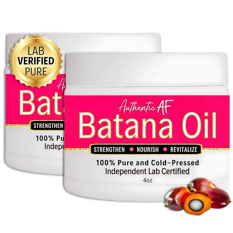 LIV Authentic 100 Raw Batana Oil for Hair Growth (2-Pack) Pure Moisturizing from Honduras, Repairs Split Ends, Strengthens Roots, Aceite De Botana