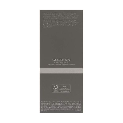 Guerlain L'instant Pour Homme Eau de Toilette Spray, 3.3 Ounce, Multicolor
