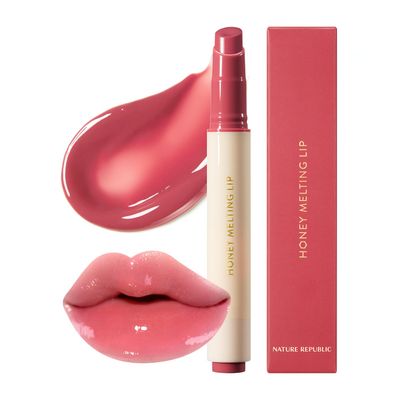 Nature Republic HONEY MELTING LIP (03 BERRY) SOFT LIP STICK, Hydrating Gloss, Moisturizing balms, Sheer tint, Shine Glowy Finish, korean make up