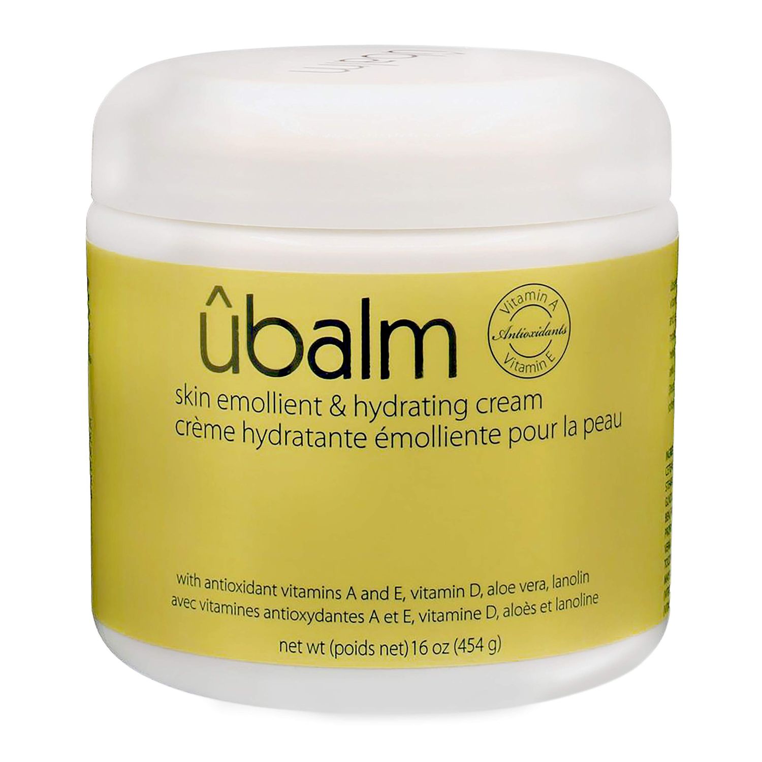 ubalm Yellow, Salon Formula Skin Emollient Hydrating Cream With Light Lemon Fragrance (16 fl oz) by makers of Original Udder Balm
