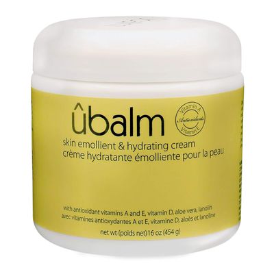 ubalm Yellow, Salon Formula Skin Emollient Hydrating Cream With Light Lemon Fragrance (16 fl oz) by makers of Original Udder Balm