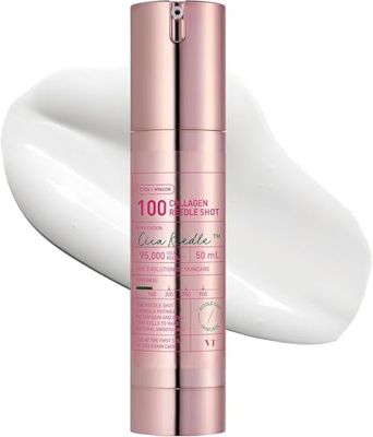 VT COSMETICS Collagen Reedle Shot 100, Collagen Microneedling Serum, Firming Elasticity, 500Da Collagen Extract, Soft Glass Skin, Pink Collagen Serum, Korean Skin Booster 1.69Fl Oz(50ml)