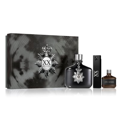 XX 3 Piece Mens Cologne Gift Set, Eau de Toilette Spray, Woody Oriental Scent with Notes of Cardamom, Orange Flower Sandalwood