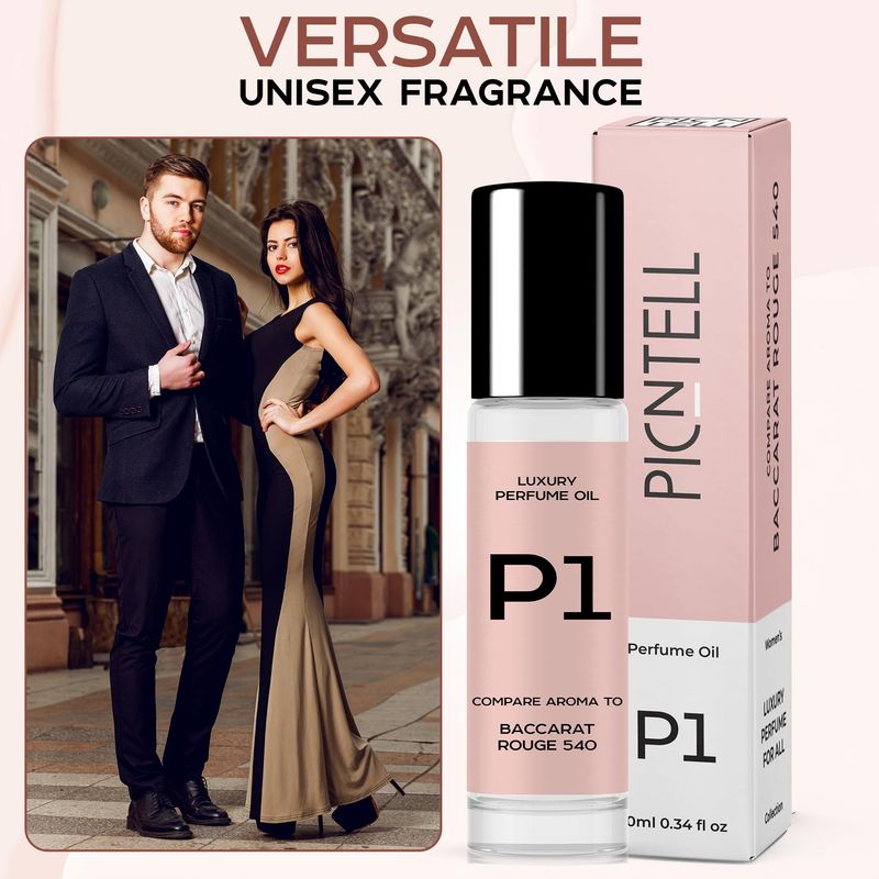 PICNTELL Perfume Oil Impression Roll-on Bottle (1 Pack, Similiar to Bac Rouge 540)