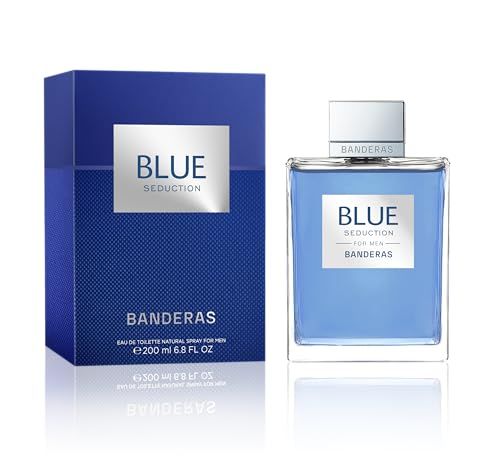 Banderas - Blue Seduction Eau De Toilette for Men - Woody Notes of Apple, Sea Water - 6.8 Fl Oz