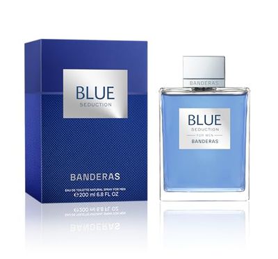 Banderas - Blue Seduction Eau De Toilette for Men - Woody Notes of Apple, Sea Water - 6.8 Fl Oz
